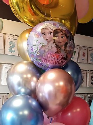 Frozen Birthday -Bukiet balonów z helem